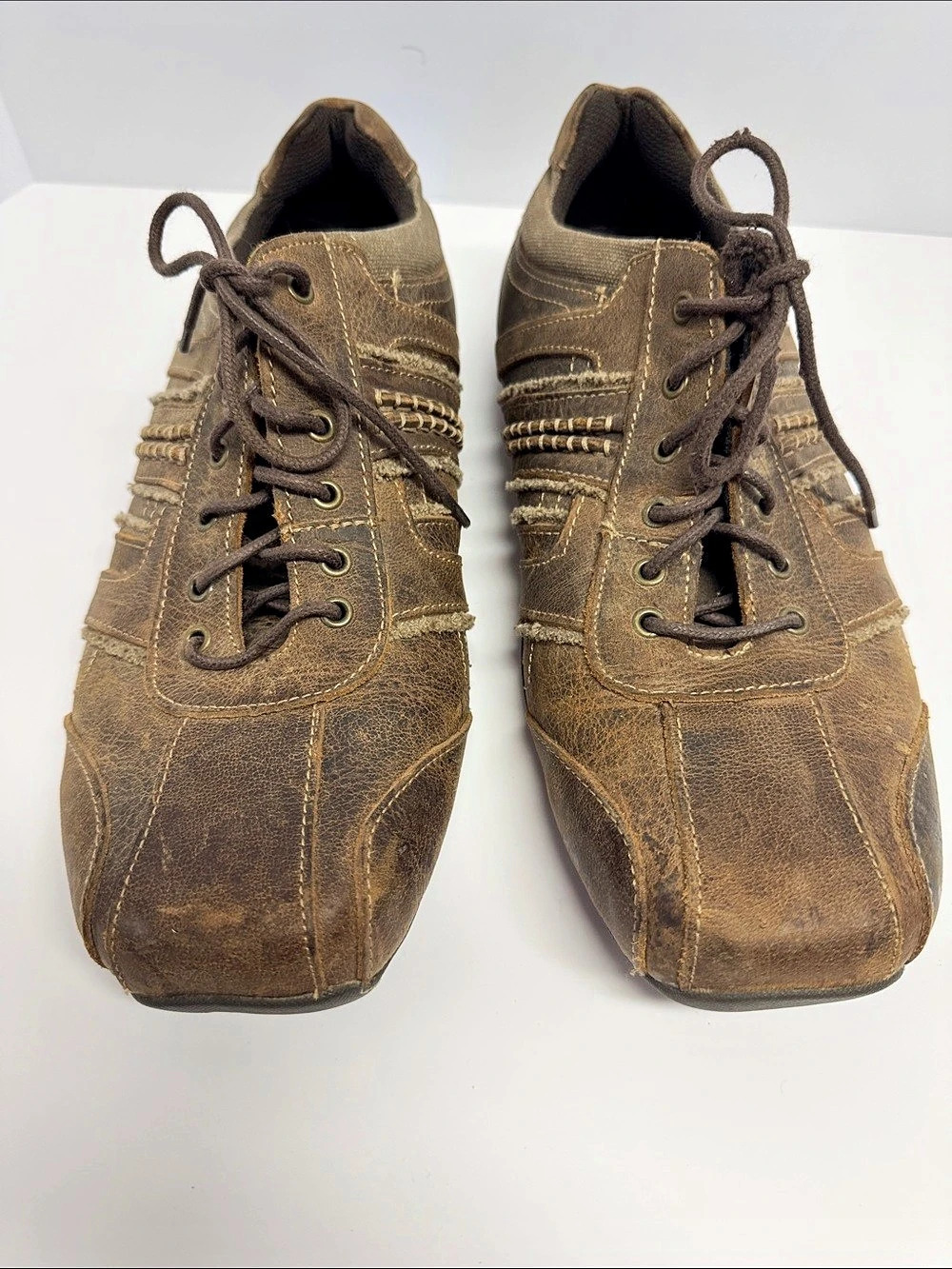 Diesel Men's Brown Leather Sneakers US 8